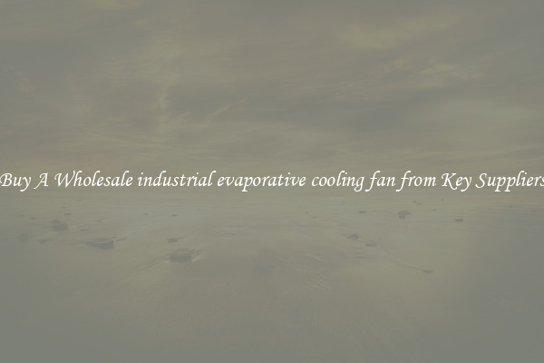 Buy A Wholesale industrial evaporative cooling fan from Key Suppliers