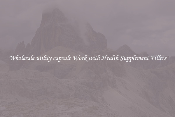 Wholesale utility capsule Work with Health Supplement Fillers