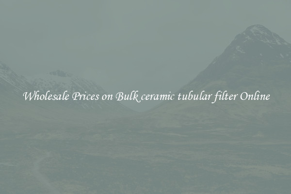 Wholesale Prices on Bulk ceramic tubular filter Online