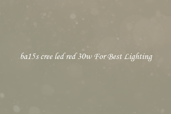 ba15s cree led red 30w For Best Lighting