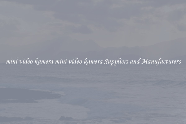 mini video kamera mini video kamera Suppliers and Manufacturers