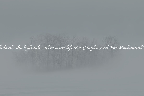 Wholesale the hydraulic oil in a car lift For Couples And For Mechanical Use