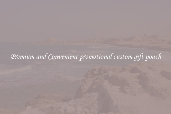 Premium and Convenient promotional custom gift pouch