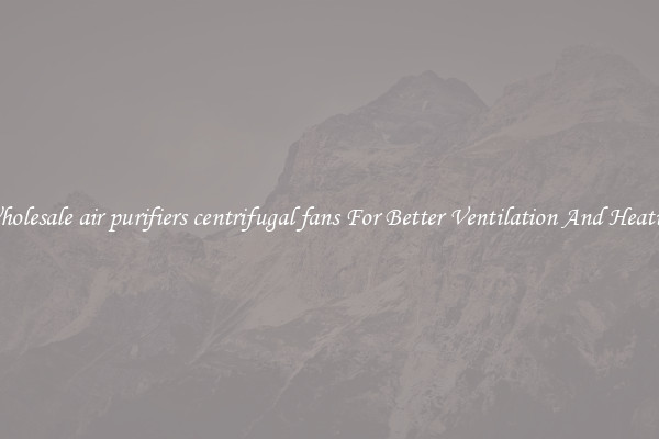 Wholesale air purifiers centrifugal fans For Better Ventilation And Heating