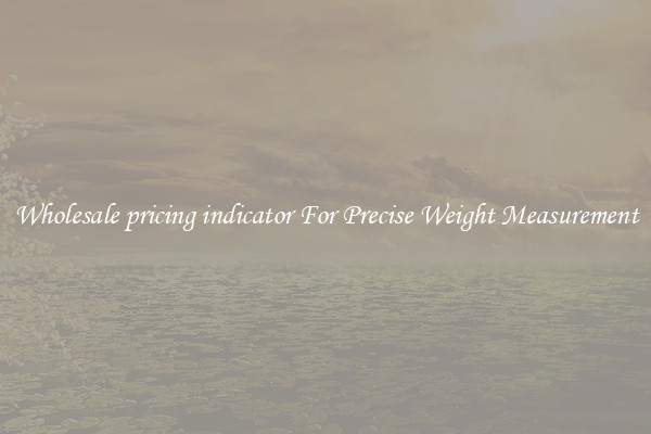 Wholesale pricing indicator For Precise Weight Measurement