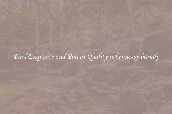 Find Exquisite and Potent Quality is hennessy brandy