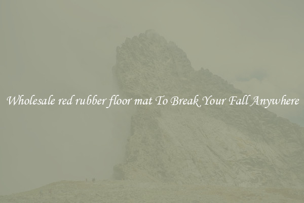 Wholesale red rubber floor mat To Break Your Fall Anywhere