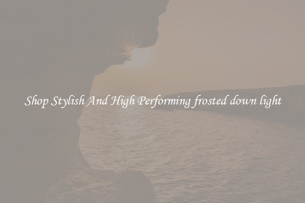 Shop Stylish And High Performing frosted down light