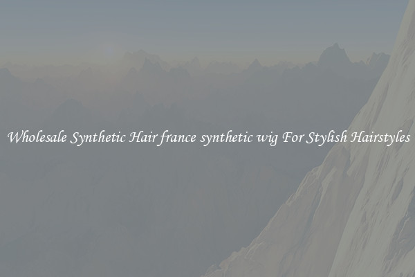 Wholesale Synthetic Hair france synthetic wig For Stylish Hairstyles