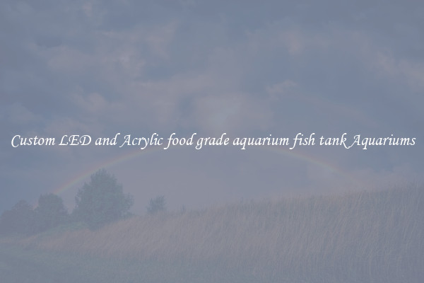 Custom LED and Acrylic food grade aquarium fish tank Aquariums